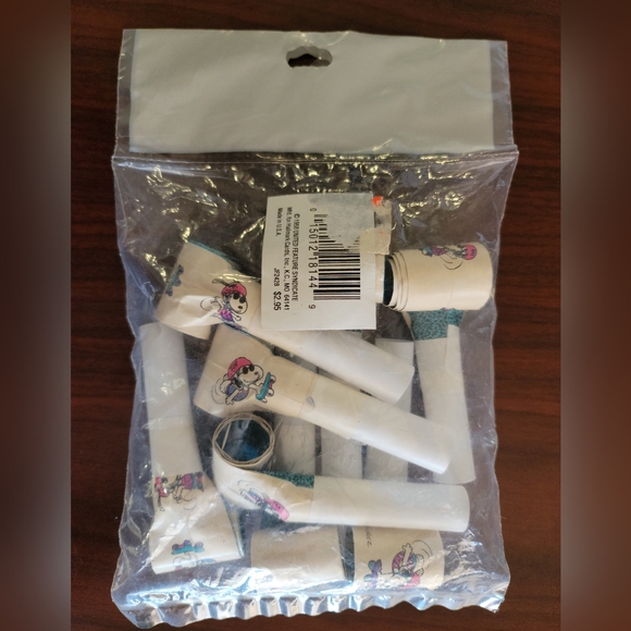 8 Vintage Snoopy Blowouts Hallmark Peanuts Rollerskating Birthday Party SEALED - Picture 3 of 7